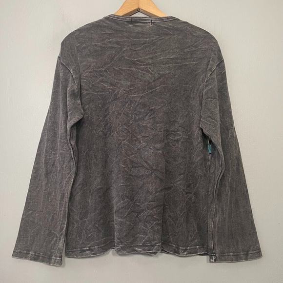 The Collection Royal Size XL Rainbow Stripes Knit Tee Top Acid Wash Hippie - Picture 4 of 9